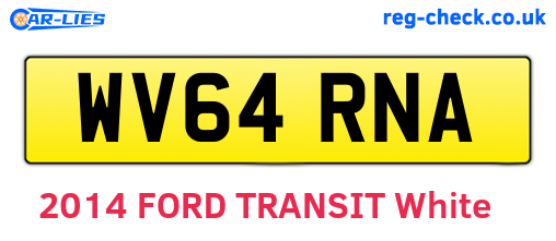 WV64RNA are the vehicle registration plates.