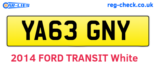 YA63GNY are the vehicle registration plates.