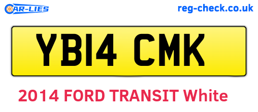 YB14CMK are the vehicle registration plates.