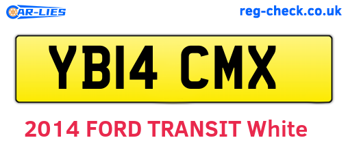 YB14CMX are the vehicle registration plates.