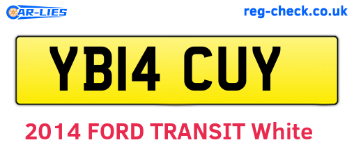 YB14CUY are the vehicle registration plates.