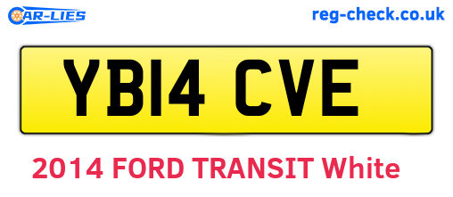 YB14CVE are the vehicle registration plates.