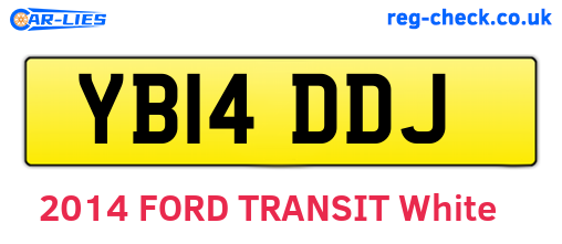 YB14DDJ are the vehicle registration plates.