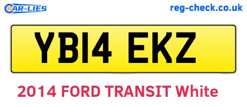 YB14EKZ are the vehicle registration plates.