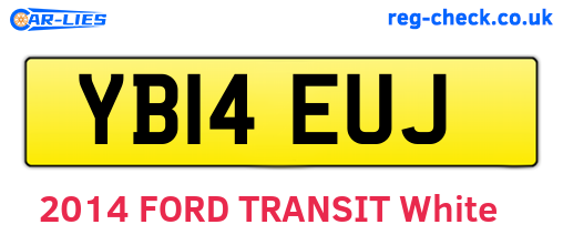 YB14EUJ are the vehicle registration plates.