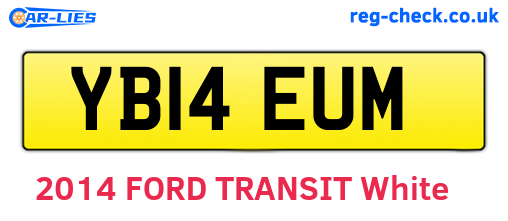 YB14EUM are the vehicle registration plates.