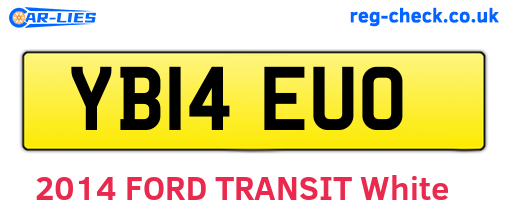 YB14EUO are the vehicle registration plates.