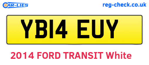 YB14EUY are the vehicle registration plates.