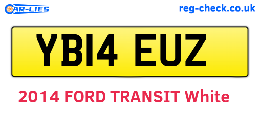 YB14EUZ are the vehicle registration plates.