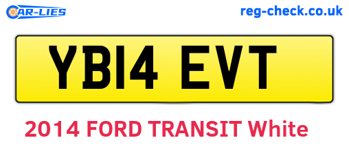 YB14EVT are the vehicle registration plates.