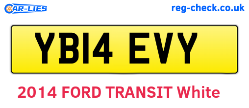 YB14EVY are the vehicle registration plates.