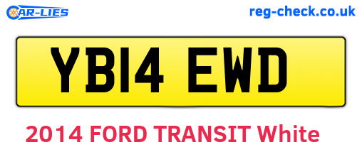 YB14EWD are the vehicle registration plates.