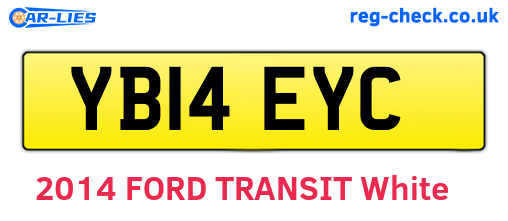 YB14EYC are the vehicle registration plates.