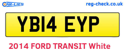YB14EYP are the vehicle registration plates.