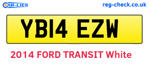 YB14EZW are the vehicle registration plates.