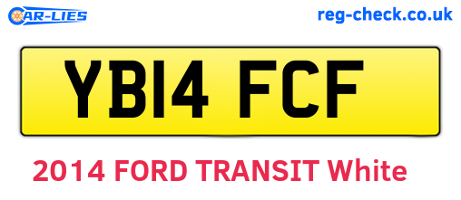 YB14FCF are the vehicle registration plates.