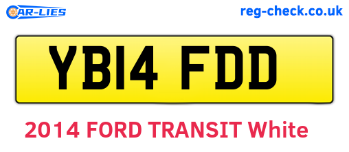 YB14FDD are the vehicle registration plates.