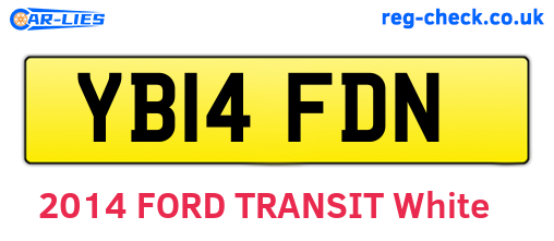YB14FDN are the vehicle registration plates.