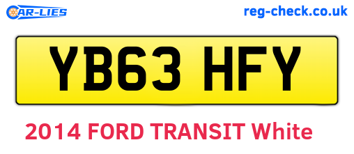 YB63HFY are the vehicle registration plates.
