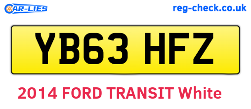 YB63HFZ are the vehicle registration plates.