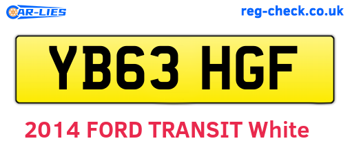YB63HGF are the vehicle registration plates.