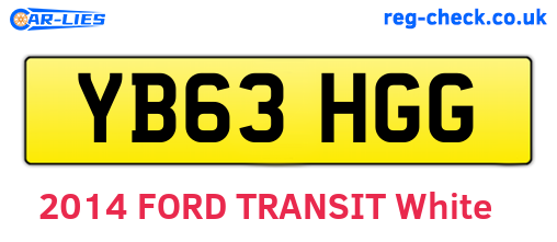 YB63HGG are the vehicle registration plates.