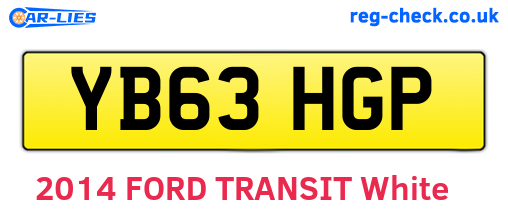 YB63HGP are the vehicle registration plates.