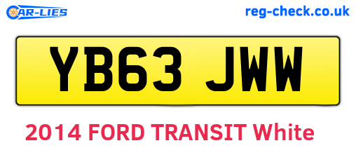 YB63JWW are the vehicle registration plates.