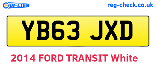 YB63JXD are the vehicle registration plates.