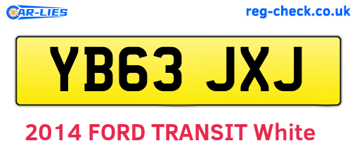 YB63JXJ are the vehicle registration plates.