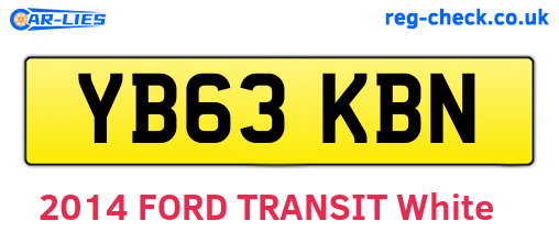 YB63KBN are the vehicle registration plates.