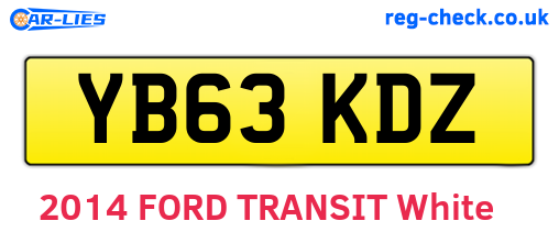 YB63KDZ are the vehicle registration plates.