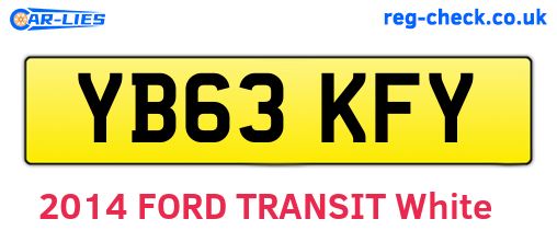 YB63KFY are the vehicle registration plates.