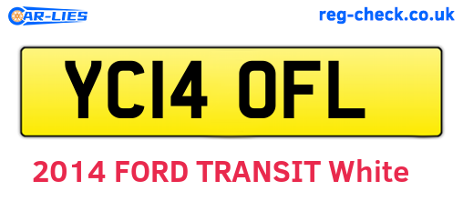 YC14OFL are the vehicle registration plates.