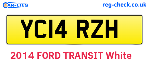 YC14RZH are the vehicle registration plates.
