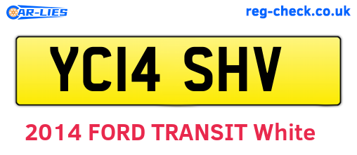 YC14SHV are the vehicle registration plates.