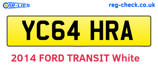 YC64HRA are the vehicle registration plates.