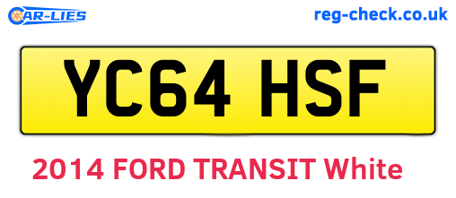 YC64HSF are the vehicle registration plates.