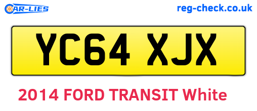 YC64XJX are the vehicle registration plates.
