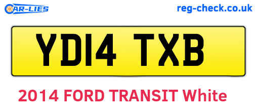 YD14TXB are the vehicle registration plates.
