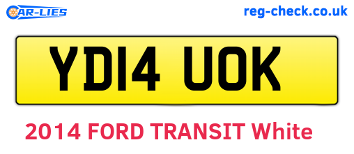 YD14UOK are the vehicle registration plates.