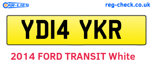 YD14YKR are the vehicle registration plates.