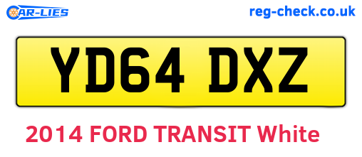 YD64DXZ are the vehicle registration plates.