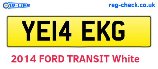 YE14EKG are the vehicle registration plates.