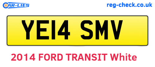 YE14SMV are the vehicle registration plates.