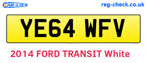 YE64WFV are the vehicle registration plates.