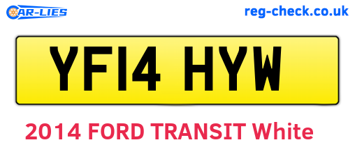 YF14HYW are the vehicle registration plates.