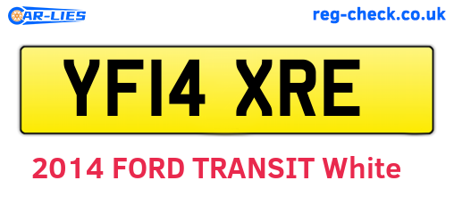 YF14XRE are the vehicle registration plates.