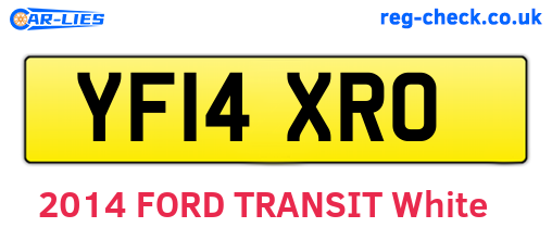 YF14XRO are the vehicle registration plates.