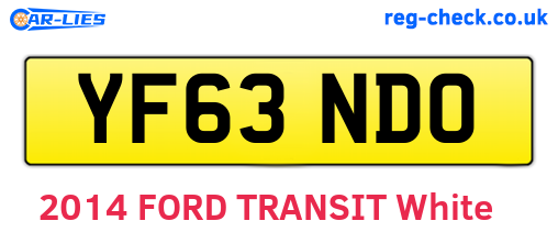 YF63NDO are the vehicle registration plates.